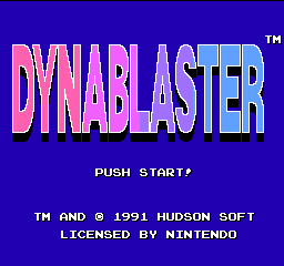 Dynablaster (Europe) Title Screen